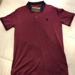 NWT ROBERTO CAVALLI 2 BUTTON POLO